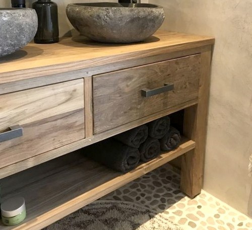 Mobilier pentru baie din lemn masiv - Console | Blaturi